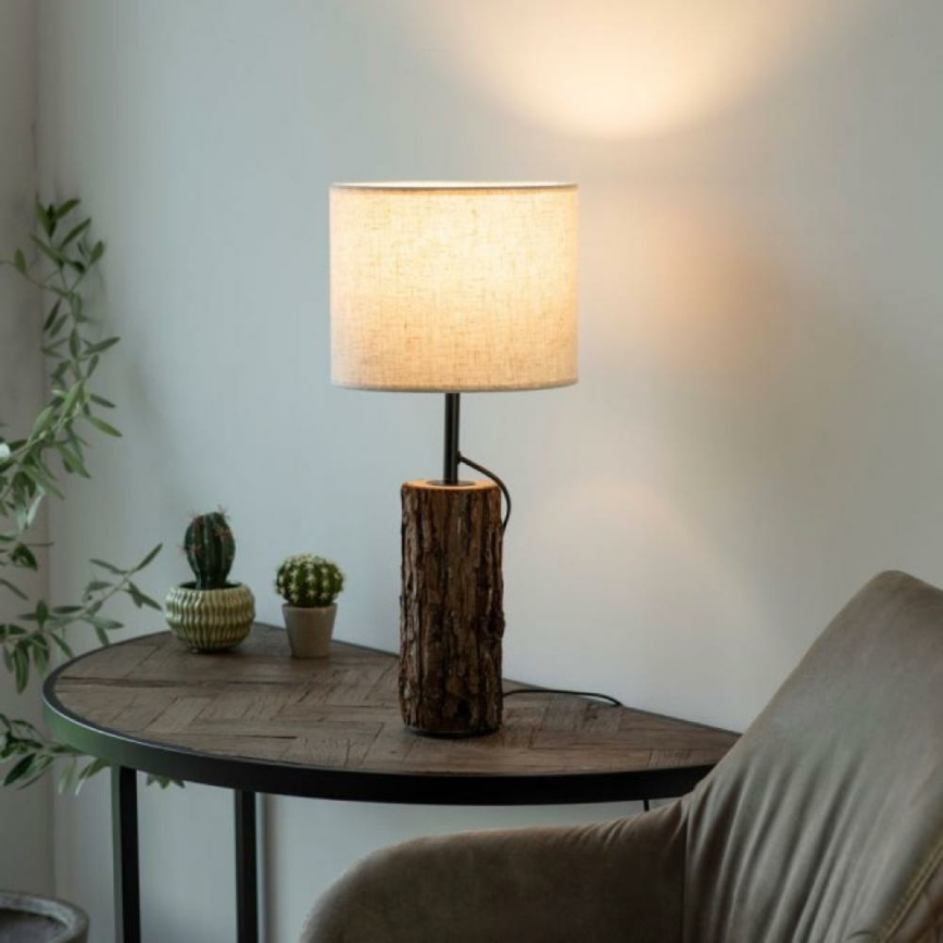 Leuchten Direkt 11233-79 - Επιτραπέζιο φωτιστικό BARK 1xE27/40W/230V ξύλο