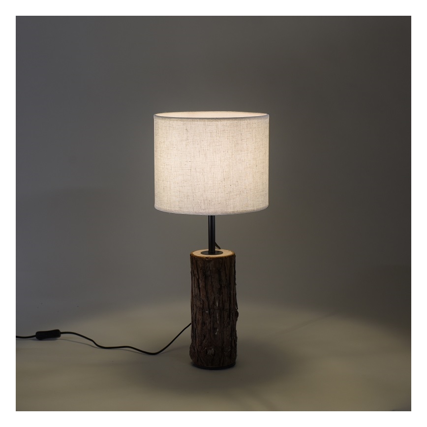 Leuchten Direkt 11233-79 - Επιτραπέζιο φωτιστικό BARK 1xE27/40W/230V ξύλο