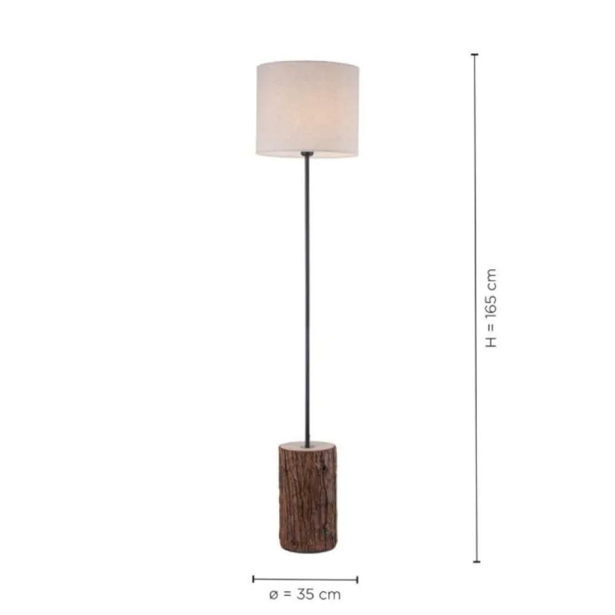 Leuchten Direkt 11234-79 - Επιδαπέδιο φωτιστικό BARK 1xE27/40W/230V ξύλο