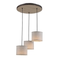 Leuchten Direkt 11236-79 - Φωτιστικό οροφής με καλώδιο BARK 3xE27/40W/230V ξύλο
