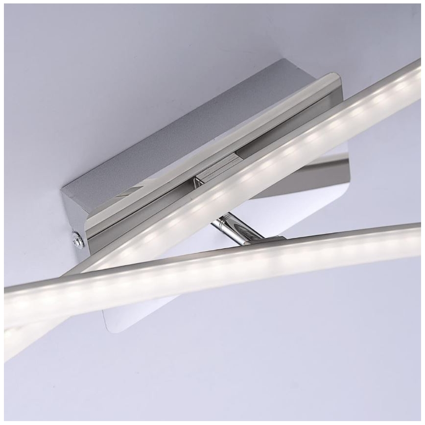 Leuchten Direkt 11272-55 - LED Πλαφονιέρα πολύφωτο SIMON 2xLED/8W/230V ματ χρώμιο