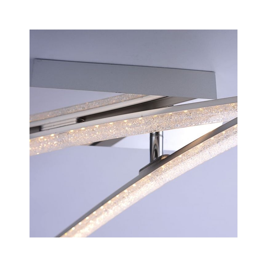 Leuchten Direkt 11290-17 - LED Πλαφονιέρα πολύφωτο SIMON 2xLED/5W/230V γυαλιστερό χρώμιο