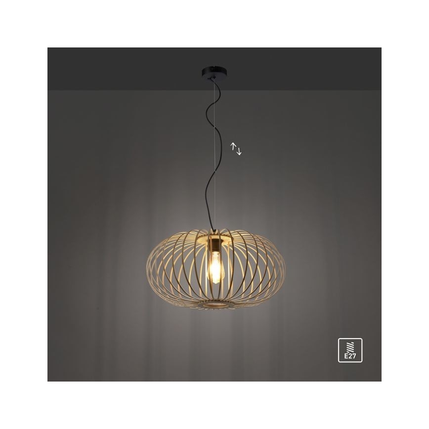 Leuchten Direkt 11409-79 - Κρεμαστό φωτιστικό οροφής RACOON 1xE27/40W/230V μπαμπού