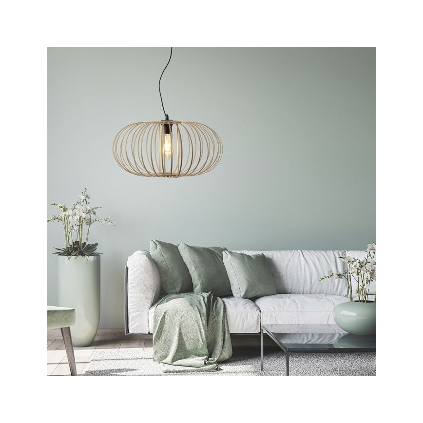 Leuchten Direkt 11409-79 - Κρεμαστό φωτιστικό οροφής RACOON 1xE27/40W/230V μπαμπού