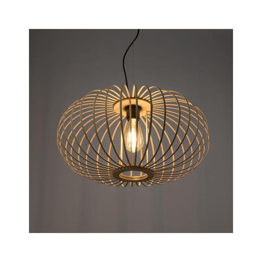 Leuchten Direkt 11409-79 - Κρεμαστό φωτιστικό οροφής RACOON 1xE27/40W/230V μπαμπού