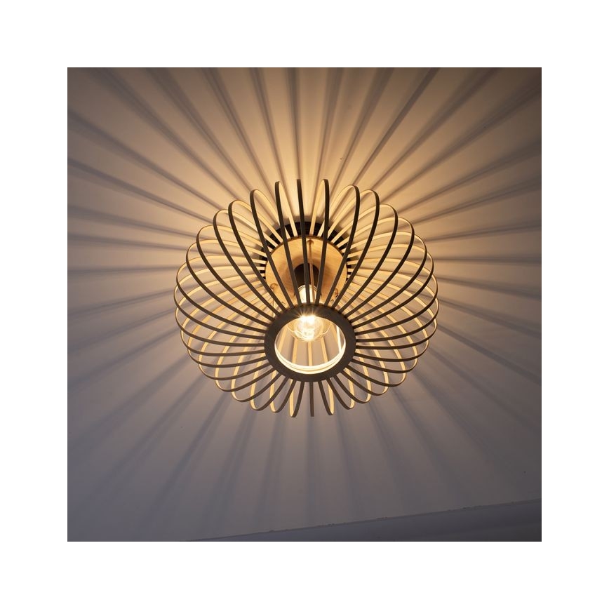 Leuchten Direkt 11410-79 - Πλαφονιέρα οροφής RACOON 1xE27/40W/230V διάμετρος 40 cm μπαμπού