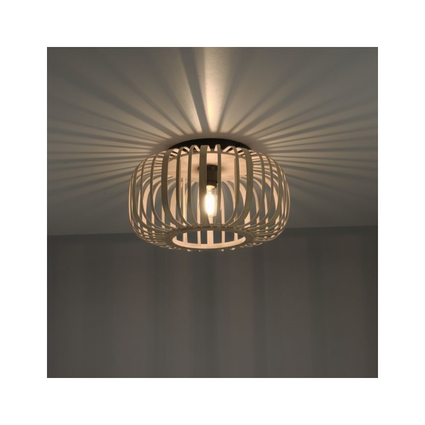 Leuchten Direkt 11412-79 - Επιτοίχιο φωτιστικό RACOON 1xE27/40W/230V διάμ. 40 εκ. μπαμπού