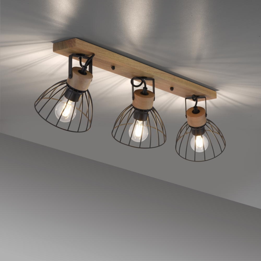 Leuchten Direkt 11418-18 - Φωτιστικό σποτ LAMI 3xE27/25W/230V ακακία/μέταλλο