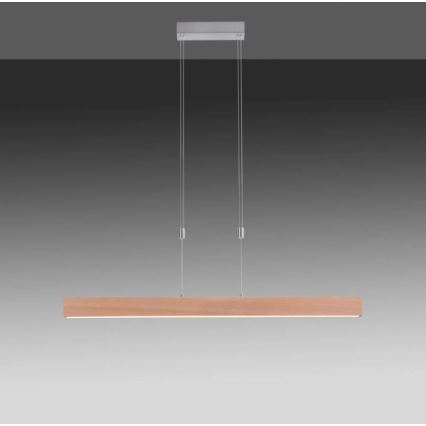 Leuchten Direkt 11420-78 - LED κρεμαστό φωτιστικό σε καλώδιο AMANDA LED/30W/230V 2700-5000K 110 cm καφέ