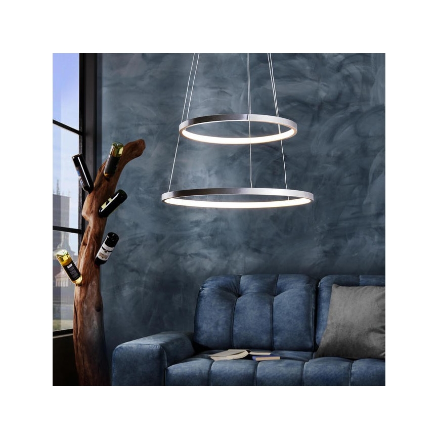 Leuchten Direkt 11525-21 - Πολύφωτο LED σε σχοινί CIRCLE 1xLED/15W/230V + LED/25W