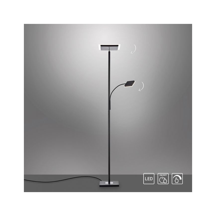 Leuchten Direkt 11710-18 - Φωτιστικό δαπέδου LED Dimmable HANS LED/21,5W/230V + LED/4W