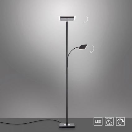 Leuchten Direkt 11710-18 - Φωτιστικό δαπέδου LED Dimmable HANS LED/21,5W/230V + LED/4W