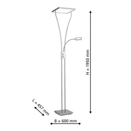 Leuchten Direkt 11722-55 - Φωτιστικό LED Dimmable MARIAN LED/25W/230V + LED/3,6W