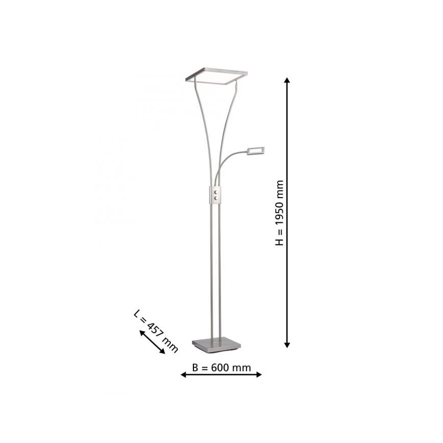 Leuchten Direkt 11722-55 - Φωτιστικό LED Dimmable MARIAN LED/25W/230V + LED/3,6W