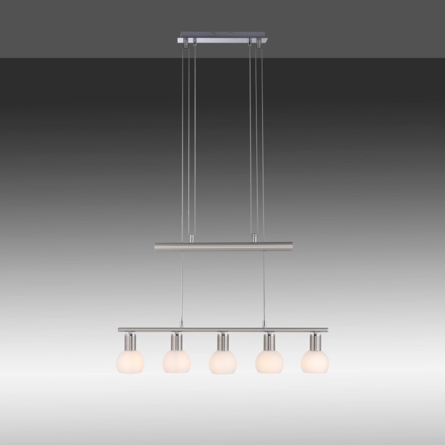 Leuchten Direkt 11939-55 - Πολύφωτο κρεμαστό ράγα BENEDIKT 5xE14/40W/230V