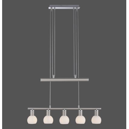 Leuchten Direkt 11939-55 - Πολύφωτο κρεμαστό ράγα BENEDIKT 5xE14/40W/230V