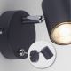 Leuchten Direkt 11941-13 - LED Επιτοίχιο σποτ TARIK 1xGU10/5W/230V μαύρο