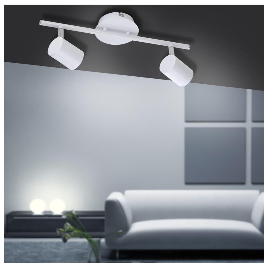 Leuchten Direkt 11942-16 - LED Διπλό Σποτ TARIK 2xGU10/5W/230V λευκό