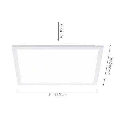 Leuchten Direkt 12200-16 - LED Φωτιστικό οροφής FLAT LED/17W/230V