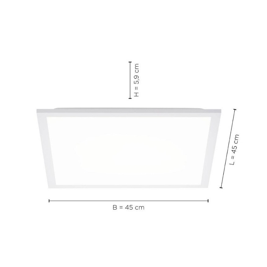 Leuchten Direkt 12201-16 - LED Φωτιστικό οροφής FLAT LED/22W/230V