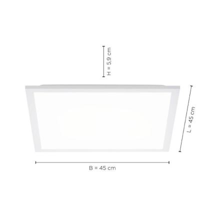 Leuchten Direkt 12201-16 - LED Φωτιστικό οροφής FLAT LED/22W/230V