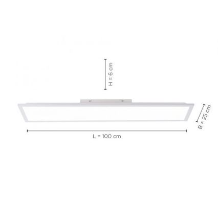 Leuchten Direkt 12204-16 - Φωτιστικό οροφής LED FLAT LED/24W/230V