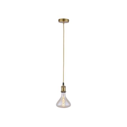 Leuchten Direkt 13570-60 - Μονόφωτο φωτιστικό οροφής DIY 1xE27/60W/230V ορείχαλκος