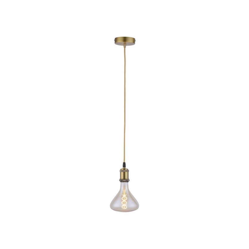 Leuchten Direkt 13570-60 - Μονόφωτο φωτιστικό οροφής DIY 1xE27/60W/230V ορείχαλκος