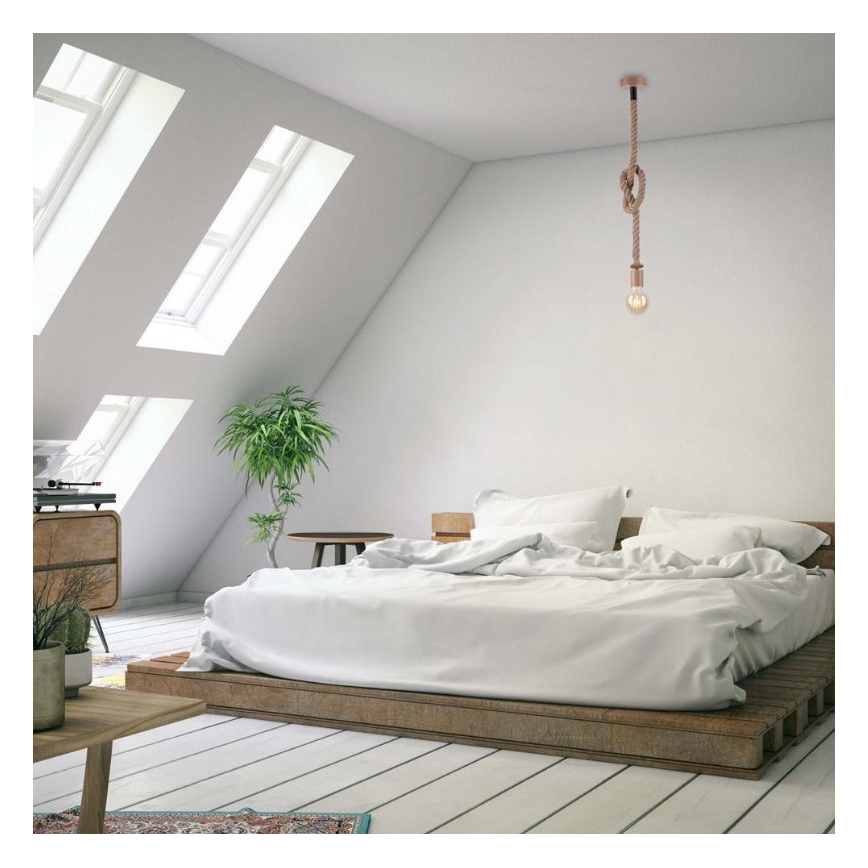 Leuchten Direkt 13572-79 - Μονόφωτο φωτιστικό οροφής  DIY 1xE27/10W/230V καφέ