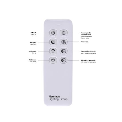 Leuchten Direkt 14017-55 - Φως οροφής dimmer LED IVEN 2xLED/20W/230V + τηλεχειριστήριο