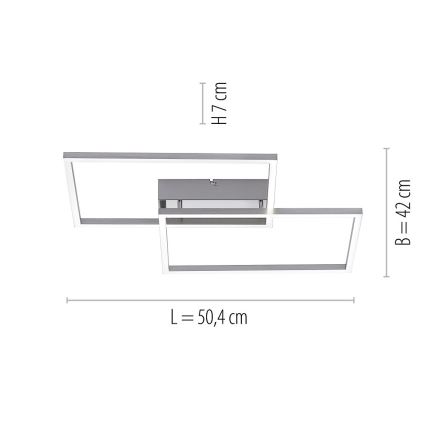 Leuchten Direkt 14018-55 - Συνδεδεμένο πολύφωτο dimmer LED IVEN 2xLED/15W/230V