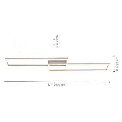 Leuchten Direkt 14023-55 - LED Dimmable πλαφονιέρα πολύφωτο IVEN 2xLED/15,1W/230V