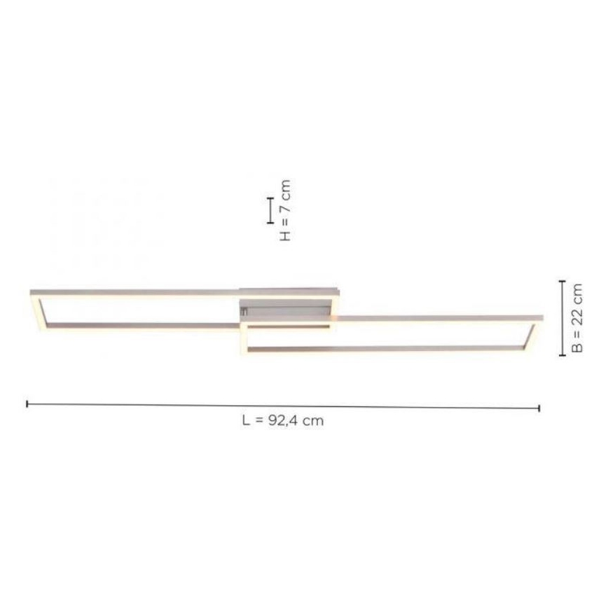 Leuchten Direkt 14023-55 - LED Dimmable πλαφονιέρα πολύφωτο IVEN 2xLED/15,1W/230V
