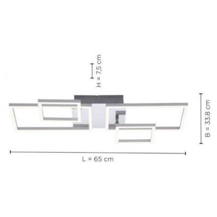 Leuchten Direkt 14030-55 - LED Πλαφονιέρα πολύφωτο IVEN 2xLED/12W/230V + 2xLED/5,5W