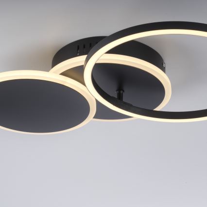 Leuchten Direkt 14116-18 - Φωτιστικό οροφής LED SEVENT LED/25,5W/230V μαύρο