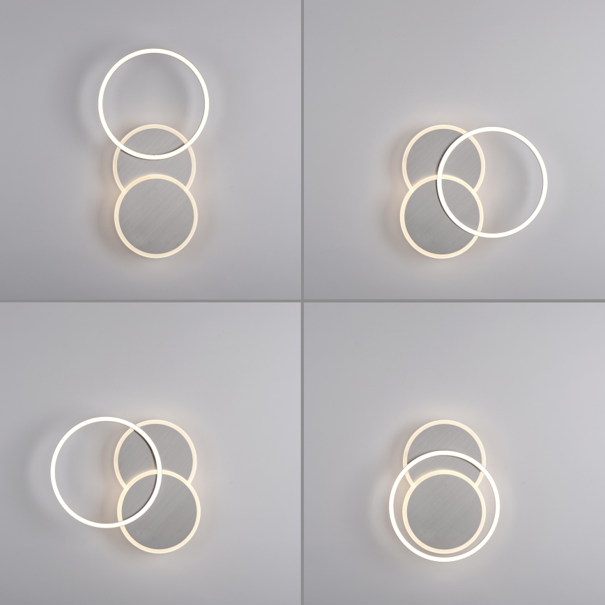 Leuchten Direkt 14116-55 - Φωτιστικό οροφής LED SEVENT LED/25,5W/230V ματ χρώμιο