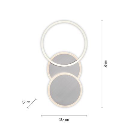 Leuchten Direkt 14116-55 - Φωτιστικό οροφής LED SEVENT LED/25,5W/230V ματ χρώμιο
