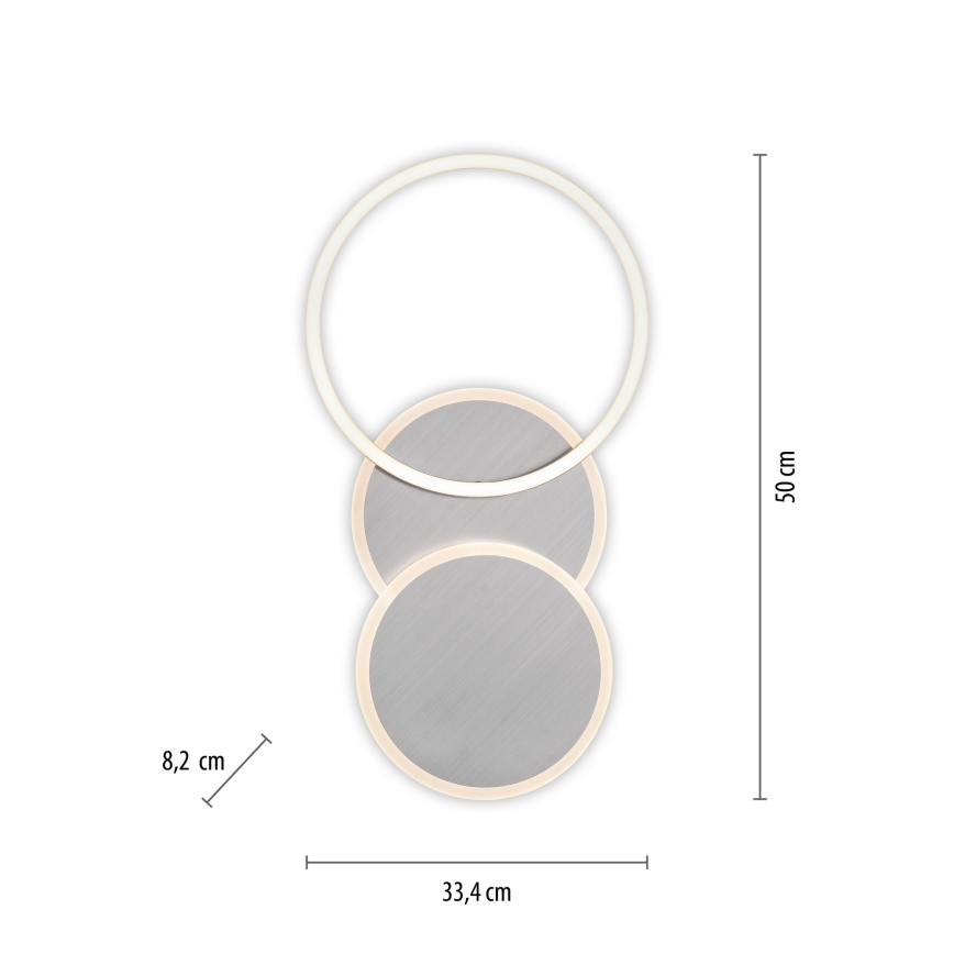 Leuchten Direkt 14116-55 - Φωτιστικό οροφής LED SEVENT LED/25,5W/230V ματ χρώμιο