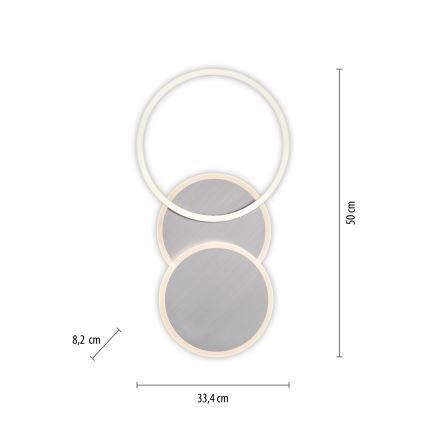 Leuchten Direkt 14116-55 - Φωτιστικό οροφής LED SEVENT LED/25,5W/230V ματ χρώμιο