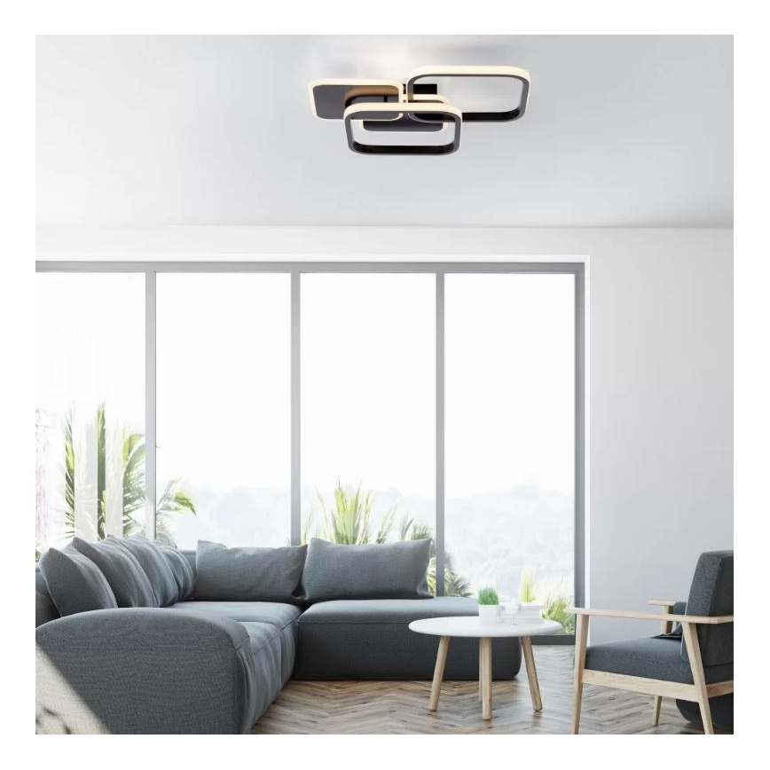 Leuchten Direkt 14117-18 - Φωτιστικό οροφής LED SEVENT LED/36W/230V μαύρο