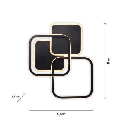 Leuchten Direkt 14117-18 - Φωτιστικό οροφής LED SEVENT LED/36W/230V μαύρο