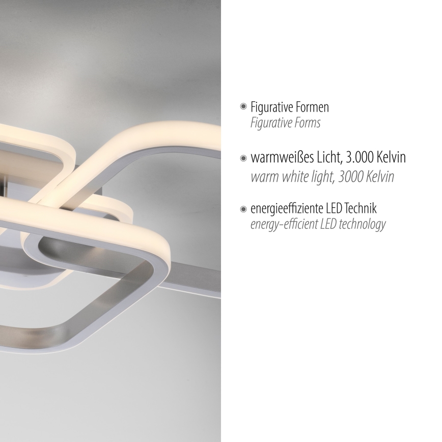 Leuchten Direkt 14117-55 - Φωτιστικό οροφής LED LED/36W/230V ματ χρώμιο