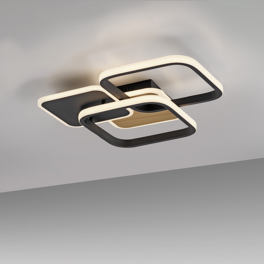 Leuchten Direkt 14117-78 - Φωτιστικό οροφής LED SEVENT LED/36W/230V μαύρο/καφέ