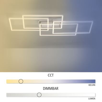 Leuchten Direkt 14151-55 - Φως οροφής dimmer LED IVEN 4xLED/12W/230V + τηλεχειριστήριο