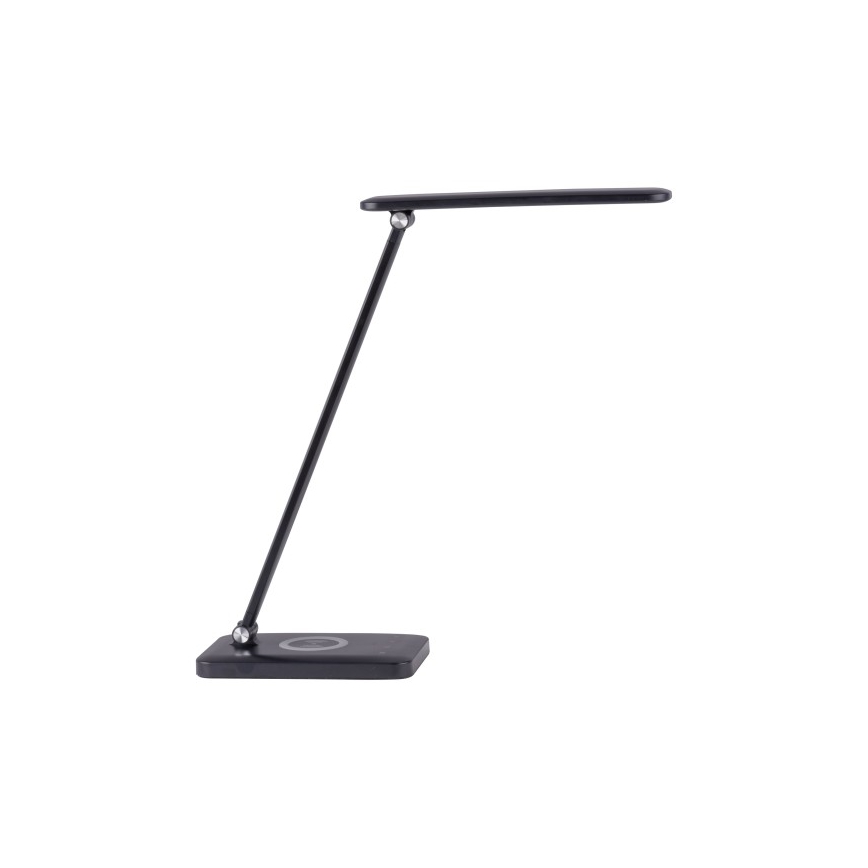Leuchten Direkt 14415-16 - LED Dimmable επιτραπέζια λάμπα αφής με ασύρματη φόρτιση FLORENTINA LED/5W/230V 3000-5000K μαύρο + USB