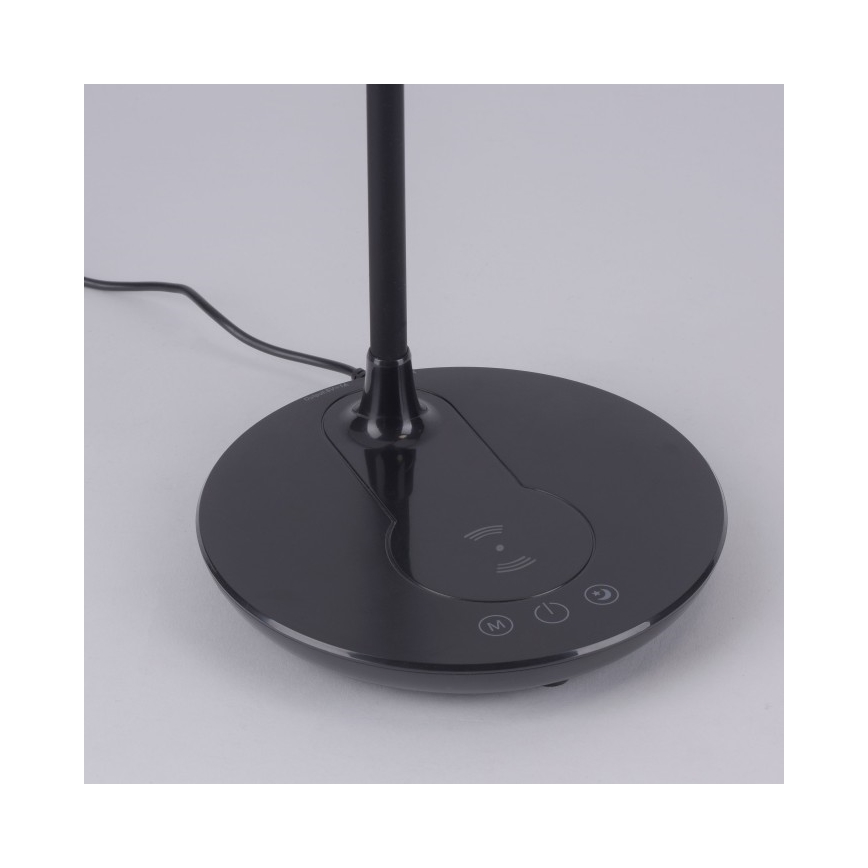 Leuchten Direkt 14416-18 - LED Dimmable επιτραπέζια λάμπα αφής με ασύρματη φόρτιση ASTRID LED/5W/230V 3000/4000/5500K + USB