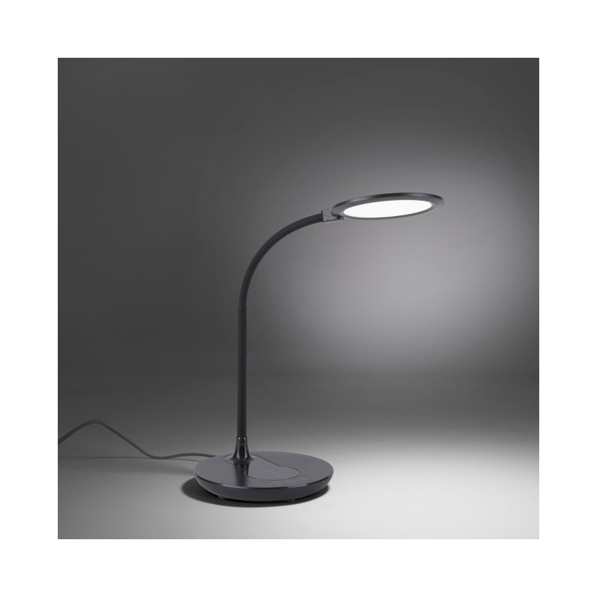 Leuchten Direkt 14416-18 - LED Dimmable επιτραπέζια λάμπα αφής με ασύρματη φόρτιση ASTRID LED/5W/230V 3000/4000/5500K + USB