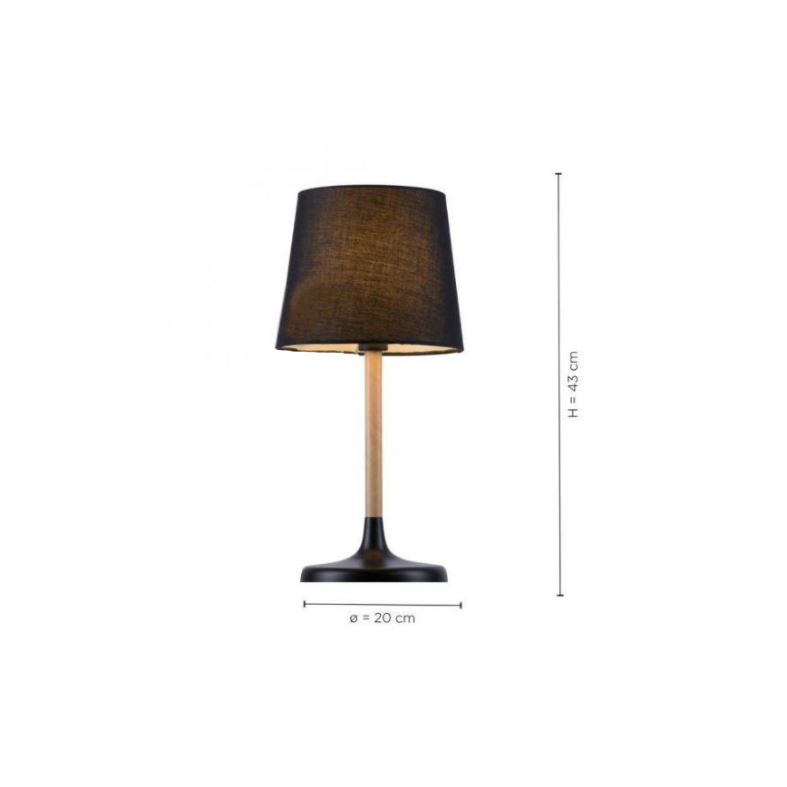 Leuchten Direkt 14423-18 - Επιτραπέζια λάμπα NIMA 1xE14/40W/230V μαύρο