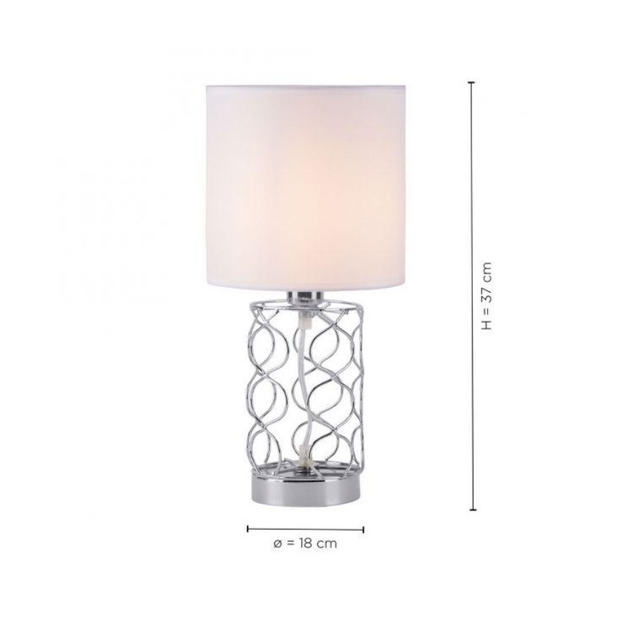 Leuchten Direkt 14615-55 - Επιτραπέζια λάμπα DEVA 1xE14/40W/230V ματ χρώμιο