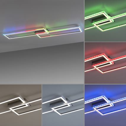Leuchten Direkt 14635-55 - Ρυθμιζόμενο φωτιστικό οροφής LED RGB FELIX LED/34,5W/230V με τηλεχειριστήριο